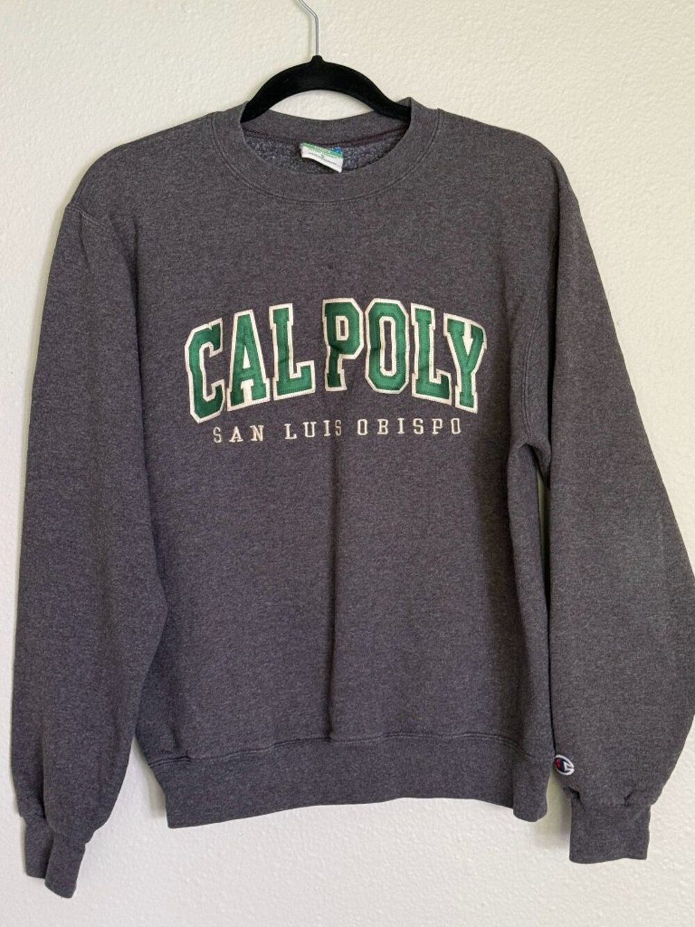 Vintage Y2K Champion Cal Poly San Luis Obispo Crewneck Sweatshirt - Gray Size S